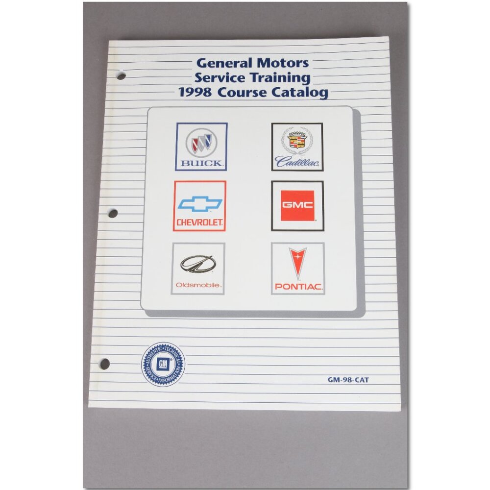 1998 General Motors Service Training Course Catalog